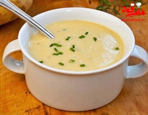 سوپ تره فرنگی با خامه