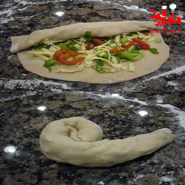 نان تخت پاراتا با سبزیجات